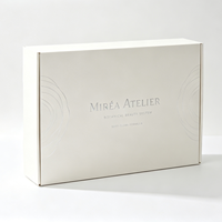 Boîte d'expédition de luxe pour cosmétiques et soins de la peau, avec logo personnalisé imprimé, en carton ondulé écologique, finition mate et dorure à chaud