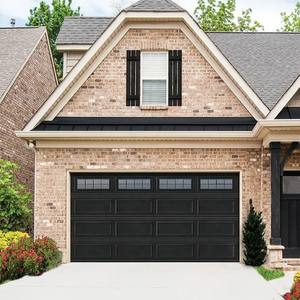 <span class=keywords><strong>Porte</strong></span> <span class=keywords><strong>de</strong></span> <span class=keywords><strong>garage</strong></span> sectionnelle en verre trempé avec cadre en aluminium noir électrique, <span class=keywords><strong>prix</strong></span> <span class=keywords><strong>de</strong></span> gros, acier galvanisé, villa moderne, application - Product Image 2