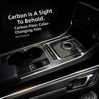 Film de protection pour capot de voiture en PVC, effet fibre de carbone 6D, autocollants pour rétroviseurs, résistant aux hautes températures, pour console centrale intérieure moderne
