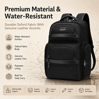 Tas Ransel Laptop Kain Oxford Mewah Kapasitas Besar Tahan Air Unisex untuk Perjalanan Bisnis Pria Wanita OEM ODM