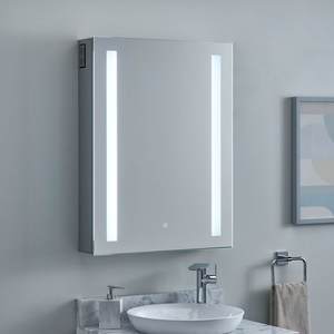 Armadietto per Medicinali Mars Villa Senza Cornice con Illuminazione LED Regolabile, Due Ripiani, Prese Integrate e Specchio Ingranditore Estraibile - Product Image 4