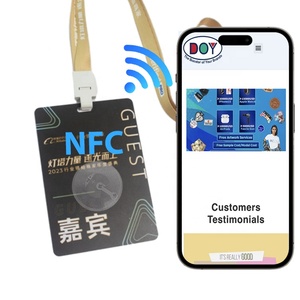 Promotion Lanyards Wholesale Customized Size Full Color Printed 13.56mhz NFC Event Cards with RFID Chip