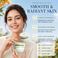 Gommage corporel OEM personnalisable avec acide glycolique et citrique pour une exfoliation complète du corps, formule lissante pour la peau, R&D
