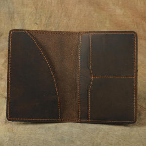 Porte-passeport Andong pour homme en cuir Crazy Horse, porte-cartes, portefeuille en cuir de vache véritable - Product Image 5