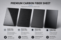 Plaque en fibre de carbone 100 % personnalisée, feuille de fibre de carbone CFRP ultra-fine haute résistance avec usinage CNC