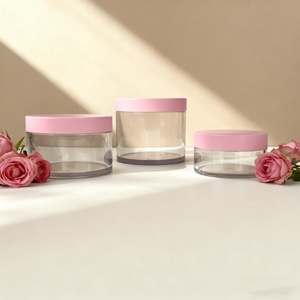 Cosmetic Thick-Wall PET Cream <b>Jar</b> 100g 200g 250g 300g Capacity Silk Screen logo Matte clear Wide-Mouth <b>Plastic</b> Cream <b>Jar</b> - Product Image 1