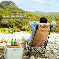 Chaise inclinable pliante à dossier haut rembourrée réglable en 3 positions avec poche latérale, portable, moderne, légère et durable pour la pêche en extérieur