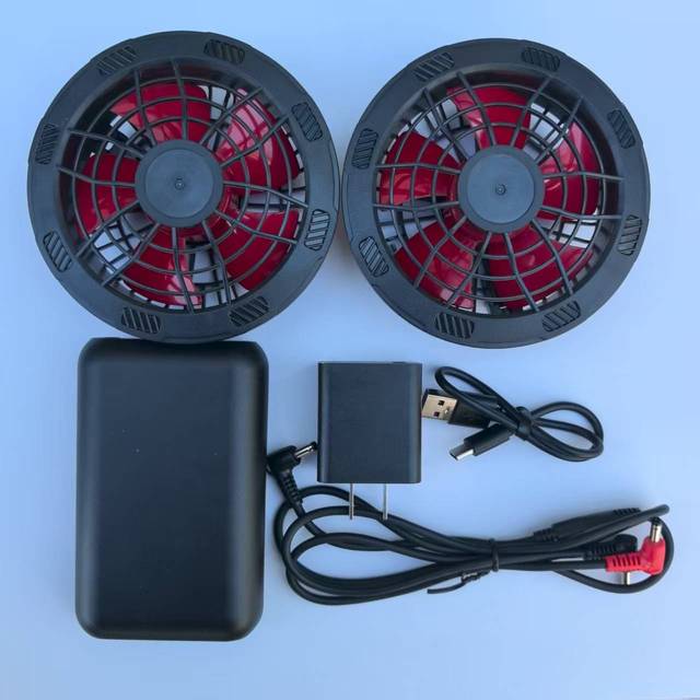 Hot Selling Brushless Fan Outdoor Air Conditioning Cooling Fan 24v Fan Battery Set for Jacket 20000mAh Power Pack
