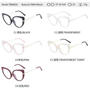 Montures de lunettes œil-de-chat TR90 transfrontalières, monture complète, verres anti-lumière bleue, unisexe 88004 - Product Image 5