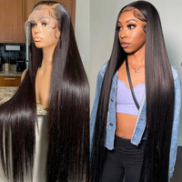 Perruques Lace Front sans colle en cheveux vierges vietnamiens, dentelle HD transparente, lisses, pour femmes noires