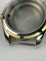 Boîtier rond classique en acier inoxydable 316L de 39mm, lunette résistante à l'eau 5ATM en or galvanisé