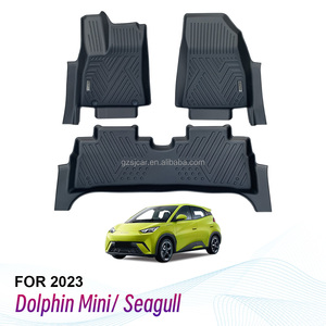 Alfombrillas de Coche Personalizadas de Lujo para Todo Clima, Alfombrillas de TPE Negras Impermeables de 3,5 mm para BYD Dolphin Mini Seagull 2023 - Product Image 1