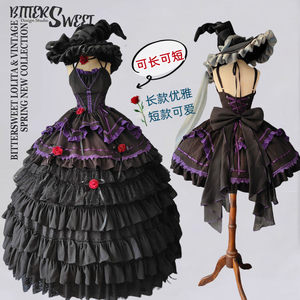 <span class=keywords><strong>Disfraz</strong></span> de Bruja de Halloween para Niñas, Estilo Gótico Lolita, Color Morado Oscuro, Marca Echo <span class=keywords><strong>Original</strong></span> - Product Image 2