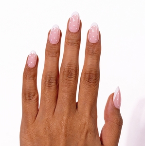 ชุดเล็บปลอมแบบกดติด 30 ชิ้น สไตล์ฝรั่งเศส ลายจุดสีชมพู น่ารัก สำหรับสาวๆ ใช้ได้ทุกวัน รีไซเคิลได้ พร้อมกาวติดเล็บ รับผลิตแบรนด์ส่วนตัว - Product Image 2