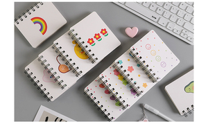 Studente Mini diario Notebook A7 a spirale Notebook con pagina bianca interna a fogli mobili da tasca Design cancelleria - Product Image 6