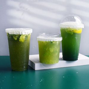 Gobelets jetables transparents en PET à paroi simple, écologiques et personnalisables pour boissons froides, faible MOQ, vente en gros avec autocollants personnalisés - Product Image 3