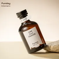 FUNDAY FJ 15 Huile de parfum haut de gamme en verre, diffuseur à bâtonnets décoratif classique longue durée pour hôtel et maison, fait main, forme irrégulière 0