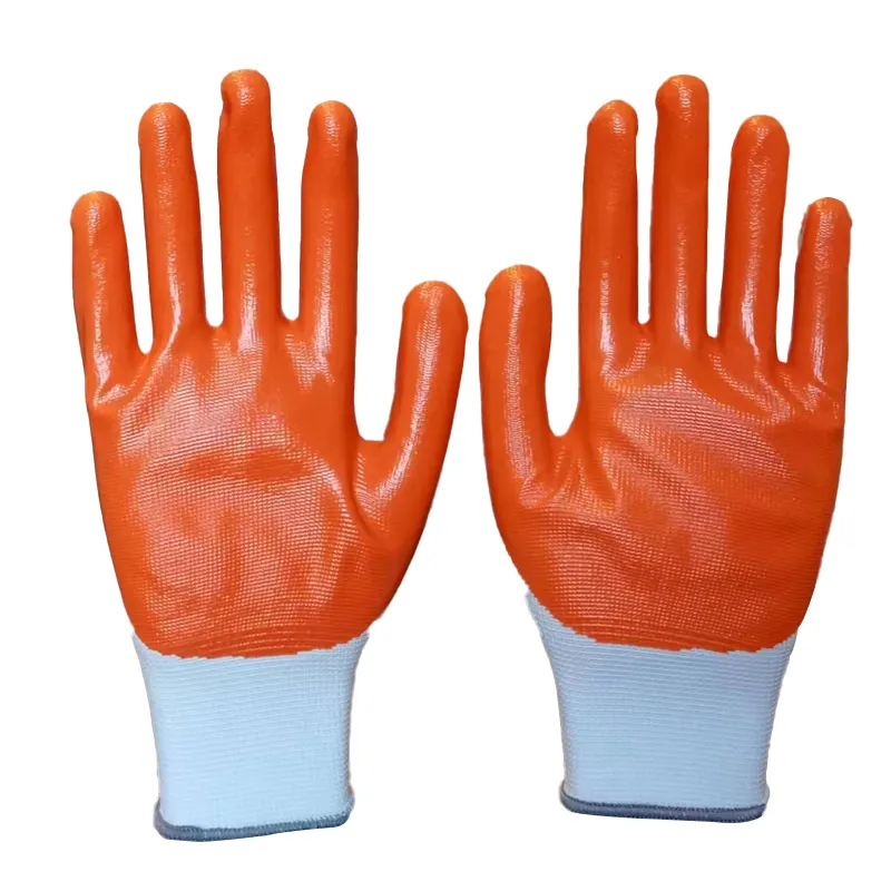 Customs Wholesale Industrial Construction Hand Protection Garden Work Safety Nitrile Coated Gloves