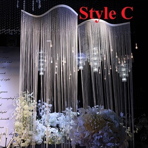 結婚式の小道具タッセルコードカーテンパーティーウェディングステージ背景天井装飾フリンジドレープ吊りチェーンカーテン - Product Image 4