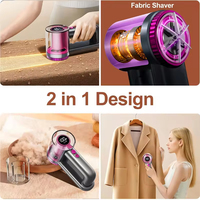 Rasoir anti-bouloches et coupe-poils en plastique réutilisable avec écran numérique, rechargeable 2-en-1, garantie 1 an pour vêtements