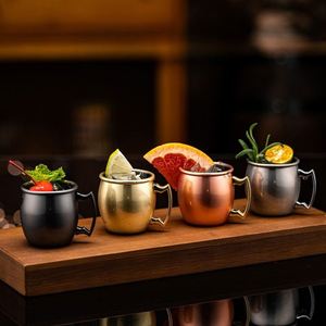 Mug à cocktail Moscow Mule en acier inoxydable 304, 60 ml, 350 ml, 550 ml, qualité alimentaire, logo personnalisé, coloré, en forme de tambour - Product Image 3