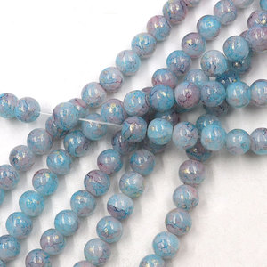 Cuentas de cristal <span class=keywords><strong>Chamilia</strong></span> de 8mm al por mayor, cuentas sueltas brillantes transparentes craqueladas de cristal mixto rosa y azul para caja de joyería - Product Image 3