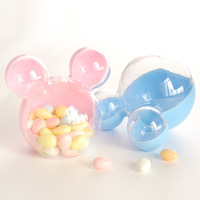 Boîte de rangement durable en forme de Mickey pour bonbons de mariage en plastique moulé par injection