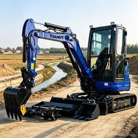 Mini-excavatrice à livraison rapide, 5 tonnes, 4,5 tonnes, 3,5 tonnes, sur chenilles, prête à être expédiée, CE EPA EURO 5, excavatrice hydraulique