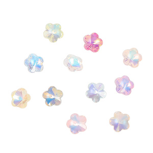 คริสตัลแก้วรูปดอกไม้ ประดับเล็บแบบ DIY สีมอคค่า แพ็ค 12 ช่อง - Product Image 5