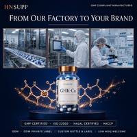 Vente en gros d'usine - Capsules de complexe de peptides de cuivre GHK Cu - Soutien au collagène - Soins de la peau et des cheveux - Marque privée OEM - 60 capsules