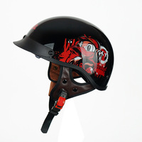 Casque de moto vintage Cafe Racer, demi-casque ouvert, visière intérieure, casque rétro pour scooter, cruiser, pour hommes et femmes