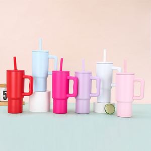 40oz Car <b>Travel</b> H4.0 <b>Handle</b> Tumbler Vacuum <b>Mug</b> Lid Straw Non-Slip Base OEM ODM Custom Design - Product Image 4