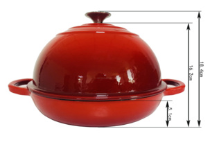 Plat de cuisson multifonction pour four hollandais <span class=keywords><strong>en</strong></span> <span class=keywords><strong>fonte</strong></span> émaillée de 10 pouces pour le pain et le four - Product Image 5