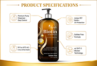 Shampooing Biotine en Gros Marque Blanche Bloqueur de DHT-3 Nettoyage Doux Anti-Chute Nourrissant pour le Cuir Chevelu