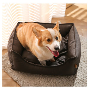 Échantillons gratuits, grand lit rectangulaire de luxe en cuir PU résistant à la mastication pour <span class=keywords><strong>chien</strong></span>, <span class=keywords><strong>matelas</strong></span> imperméable pour <span class=keywords><strong>gros</strong></span> <span class=keywords><strong>chien</strong></span>, fabriqué en usine - Product Image 6