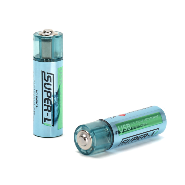 AA Rechargeable Battery 1.5V  Lithium Ion Reusable Type-C USB Charging Port AA Batteries