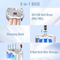 Vantrend Beauty - Machine à ongles électrique en forme de stylo, rechargeable par USB, haute vitesse, en aluminium, outil de manucure portable pour usage en salon