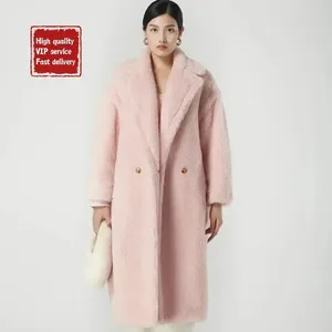 Giacca Teddy Bear Max da <span class=keywords><strong>Donna</strong></span> Inverno 2024 Giacca di Lusso di Alta Qualità Ispessita in Lana d'Alpaca e Cashmere Giacca Lunga Invernale da <span class=keywords><strong>Donna</strong></span> - Product Image 4