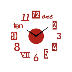 90CM Big Home <span class=keywords><strong>Wanduhr</strong></span> 3D DIY Acryl spiegel Aufkleber - Product Image 3