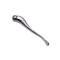 Cuillère à maquillage personnalisée 8.5cm spatule cosmétique pour crème contour des yeux en métal en alliage de zinc avec boule magnétique rotative en acier inoxydable