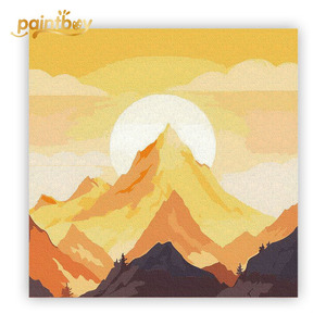 Hiện Đại Tự làm kỹ thuật số bức tranh sơn dầu tường nghệ thuật <span class=keywords><strong>Canvas</strong></span> Set cho trẻ em phong cảnh in bằng số - Product Image 1