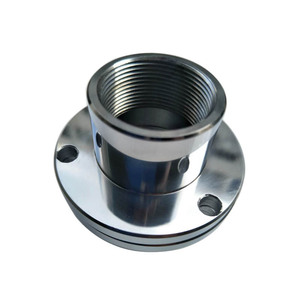 Brida de acero inoxidable mecanizada a medida con orificio roscado para ensamblaje mecánico - Product Image 1