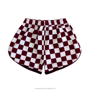 Ingrosso Abbigliamento Casual per Bambini Pantaloncini a scacchi <span class=keywords><strong>neri</strong></span> su misura per Bimbie da donna in maglia media traspirante - Product Image 4