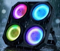 Projecteur Blinder 4 Yeux 4*100W COB RGBW 4-en-1 LED Étanche IP65 DMX512 pour Scène, Spectacles Musicaux et Éclairage de Public