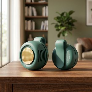 Ventilateur portable 2-en-1 mini à clip USB, sans pales, rechargeable, trois vitesses, en plastique, pour la taille, idéal pour l'extérieur - Product Image 3