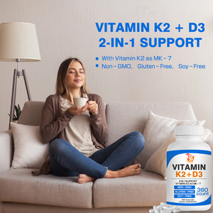 Capsules de Vitamine K2 D3 à Marque Privée OEM Sans Gluten pour des Os Sains et l'Amélioration du Système Immunitaire - Product Image 4