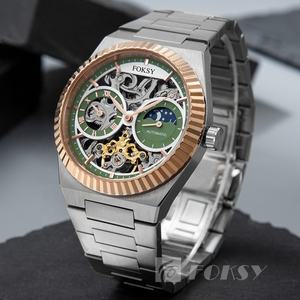 Montres de marque OEM ODM avec boîte, logo personnalisé, squelette automatique, Orologio Tourbillon, montre transparente en acier inoxydable pour hommes - Product Image 3