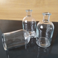 Flacon en verre de diffuseur d'arôme de roseau rond boston clair de 250ml avec bâton