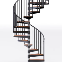 Prima Innen-Spiraltreppe Günstiger Preis Heimtreppe mit Stufen-Design Runde Metalltreppe Treppen