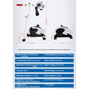 Pedal rehabilitasi lengan dan kaki, terapi fisik lengan dan kaki, latihan rehabilitasi sepeda dengan sandaran kaki dan dasar - Product Image 6